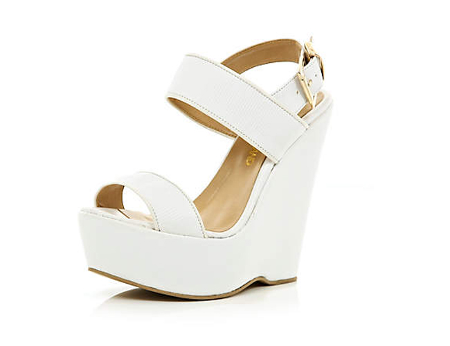 White wedges from River Island 