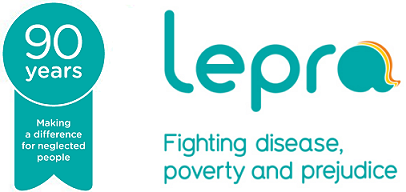 Lepra 90 years logo