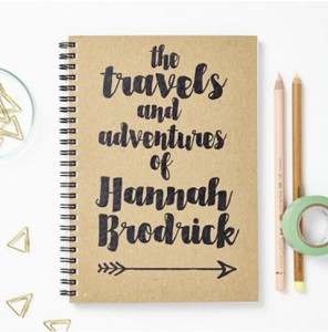 Personalised travel notebook