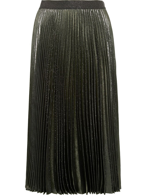 Pleated Silk-Blend Lame Skirt | Christopher Kane via Net-a-Porter | £745