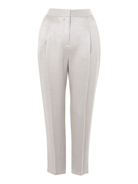 Metallic Suit Peg Trousers | Topshop | £45