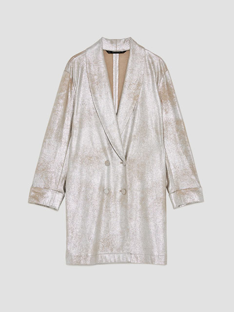 Metallic Faux Suede Jacket | Zara | £69.99
